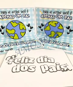 Amostra do material 6- Cartão Dia dos Pais- Melhor Pai do Mundo