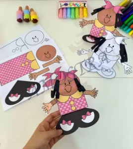 Amostra do material 7- Atividade 3D Menina Bonita do Laço de Fita