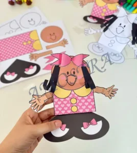 Amostra do material 7- Atividade 3D Menina Bonita do Laço de Fita