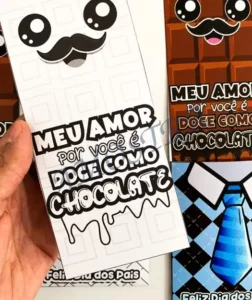 Amostra do material 8- Cartão Dia dos Pais - Chocolate