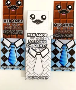 Amostra do material 8- Cartão Dia dos Pais - Chocolate