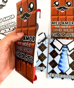 Amostra do material 8- Cartão Dia dos Pais - Chocolate