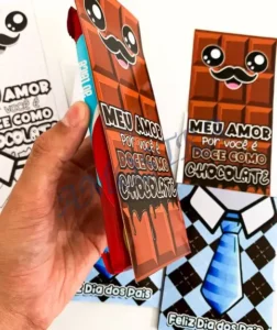 Amostra do material 8- Cartão Dia dos Pais - Chocolate
