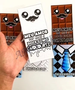 Amostra do material 8- Cartão Dia dos Pais - Chocolate