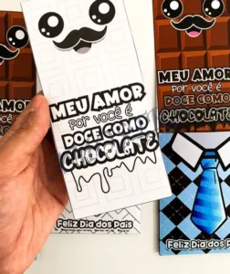 Amostra do material 8- Cartão Dia dos Pais - Chocolate