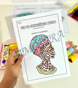 Amostra do material 8- Pintura Cotonete Consciência Negra