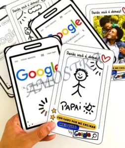 Amostra do material 9- Cartão Dia dos Pais Google
