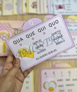 Amostra do material A05- Fichas de leitura sílaba simples
