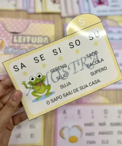 Amostra do material A05- Fichas de leitura sílaba simples