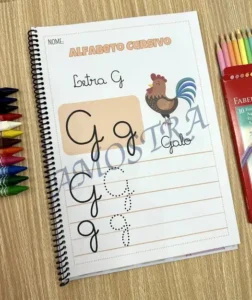 Amostra do material A19- Alfabeto Cursivo