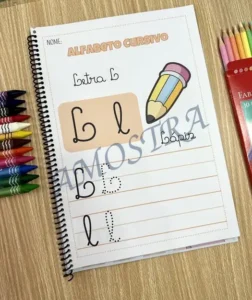 Amostra do material A19- Alfabeto Cursivo
