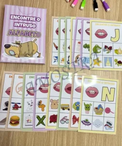 Amostra do material A20- Encontre o Intruso Alfabeto