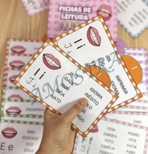 Amostra do material A23- Fichas de leitura Alfabeto