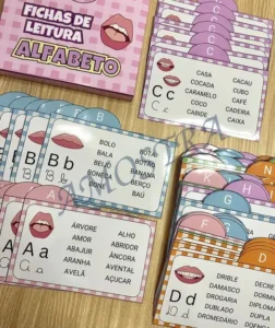 Amostra do material A23- Fichas de leitura Alfabeto