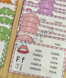 Amostra do material A23- Fichas de leitura Alfabeto