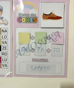 Amostra do material A31- Sílabas das Cores