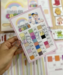 Amostra do material A31- Sílabas das Cores