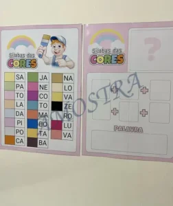 Amostra do material A31- Sílabas das Cores