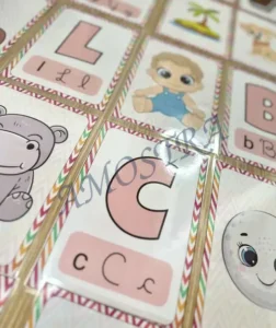 Amostra do material Cards Pareamento Alfabeto