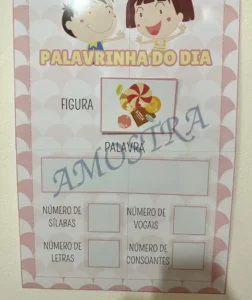 Amostra do material Cartaz Palavrinha do Dia