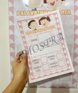 Amostra do material Cartaz Palavrinha do Dia