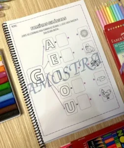 Amostra do material Família Silábica Ligando