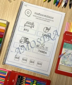 Amostra do material Família Silábica Recorte as Sílabas