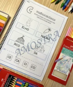 Amostra do material Família Silábica Recorte as Sílabas