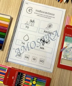 Amostra do material Família Silábica Recorte as Sílabas