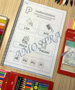 Amostra do material Família Silábica Recorte as Sílabas
