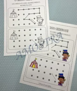 Amostra do material Kit Circo em PDF para Imprimir