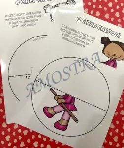 Amostra do material Kit Circo em PDF para Imprimir