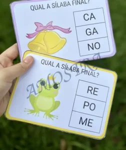 Amostra do material Qual a Silaba Final?