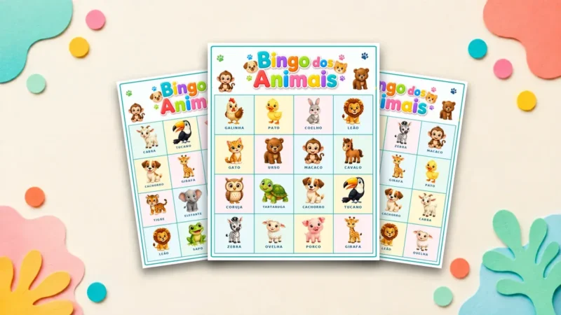 bingo dos animais 30 cartelas capa