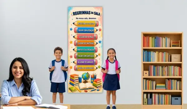 cartaz regrinhas da sala para imprimir gratuito capa