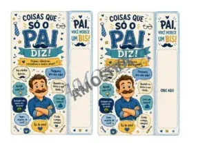 Amostra do material Cartões dia dos pais para bis - 3 modelos
