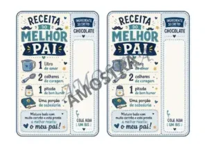 Amostra do material Cartões dia dos pais para bis - 3 modelos